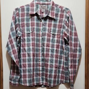 Wrangler Red and Blue Plaid Shirt